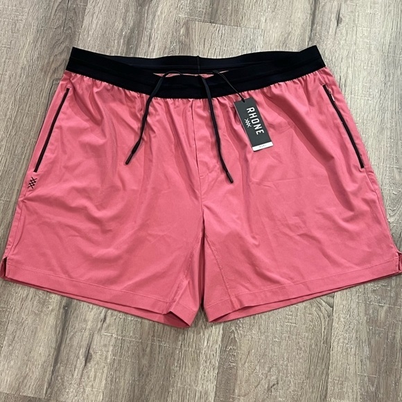 NWT Rhone XXL 7” Mako Unlined Tech Short Anti-Odor Salmon Athletic Shorts - Picture 3 of 8